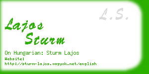 lajos sturm business card